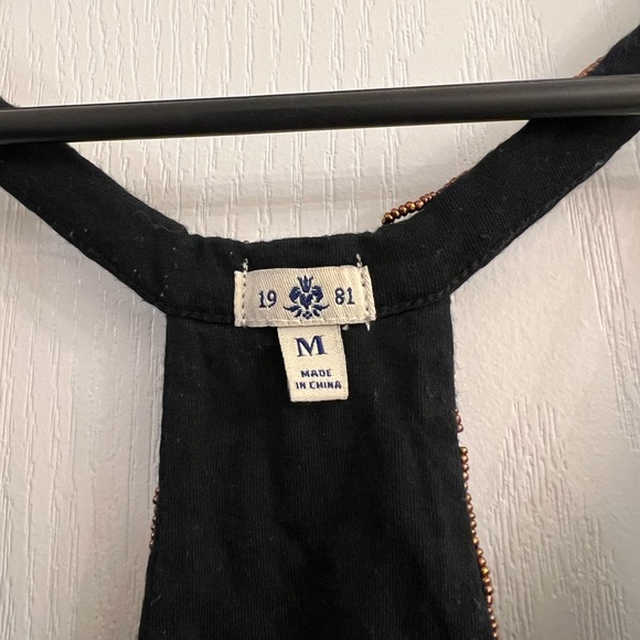 Forever 21 Black Beaded Tank Size M - Picture 2 of 6